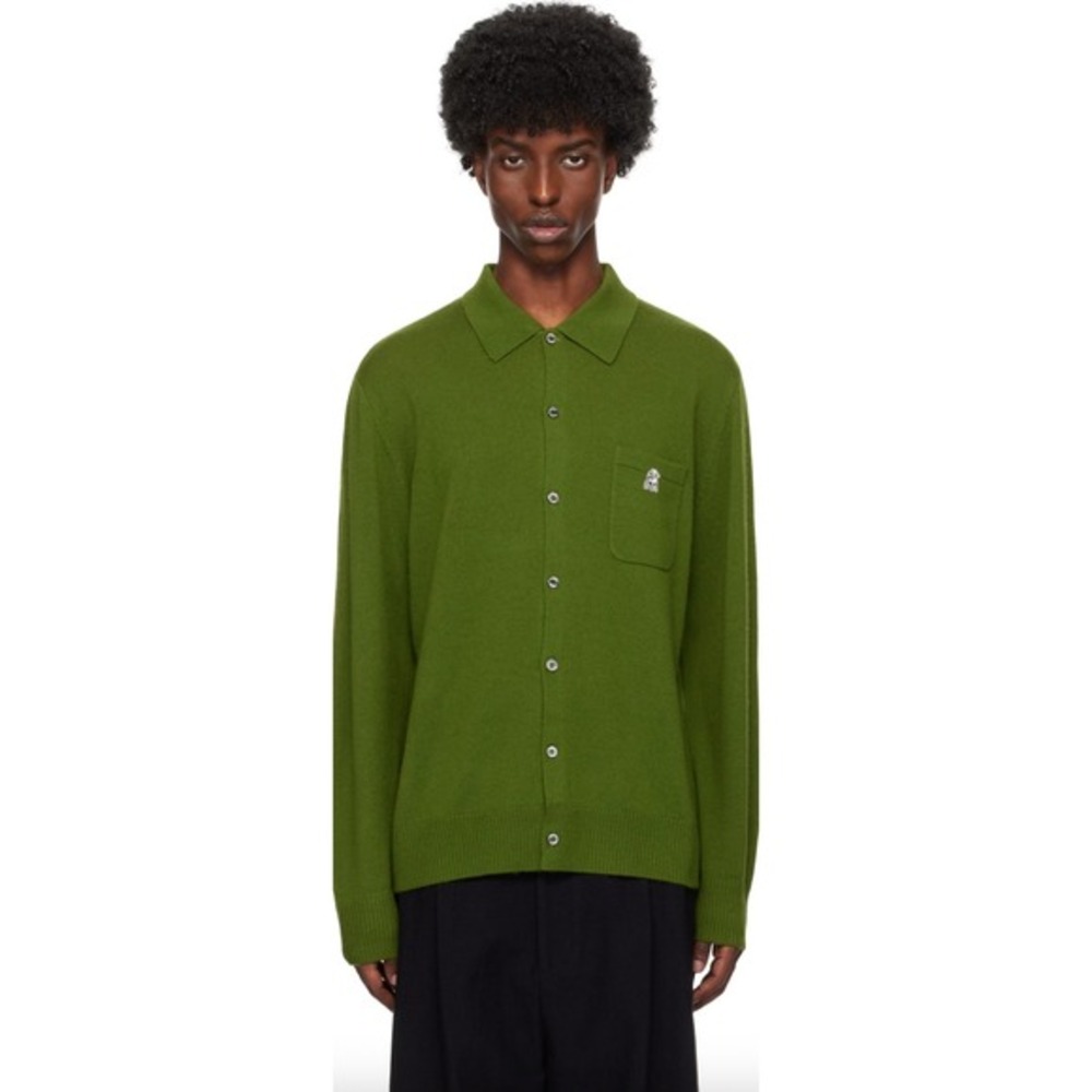 NEW The Shepherd Undercoverism Moss Green Wool‎ Cashmere Cardigan Size Large